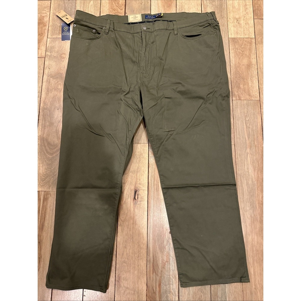 Polo Ralph Lauren Pants Mens Classic Fit Straight 50 B x 32 Green Stretch